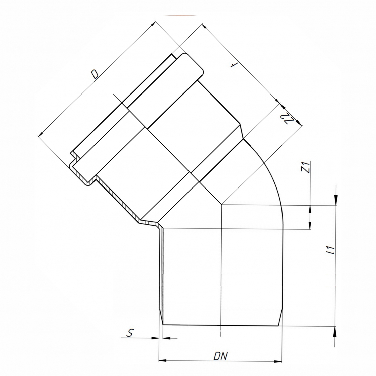 KG2000B – отвод